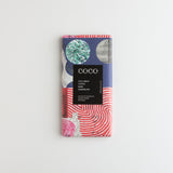 Coco Cold Brew Coffee Dark Chocolate Bar is a smooth blend of locally roasted coffee and dark chocolate. 61% single-origin dark chocolate with notes of caramel and blood orange. Vegan. 80g.
