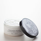 This luxurious hand and body cream by Formulary 55 contains 5% shea butter and is the rare moisturizer that feels rich and lightweight at the same time. The scent is an intoxicating blend of peonies laced with violet and honeysuckle and warmed with seductive amber and soft musk.