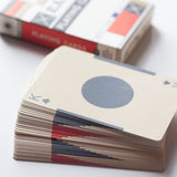 Eames playing cards by Art of Play - These cards were designed in tribute to the artistry of Charles and Ray Eames. Brimming with special details: the court cards highlight their love of geometric shapes, the box references their mid-century home, and their iconic starburst logo adorns the back of the cards. Made in the USA.