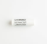 LA Bruket No 17 Lip Balm: Extra large tube of organic lip balm provides long-lasting relief for dry, chapped lips. Key ingredients: beeswax, almond and coconut oil. Made in Sweden.