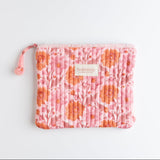 Pink and orange floral zippered pouch by Bohemia