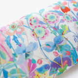Floral eye pillow:  This aromatic eye pillow is made with Tana Lawn™ cotton from Liberty of London and is filled with a soothing blend of lavender and flaxseed. 100% cotton with satin lining. Made in the USA.